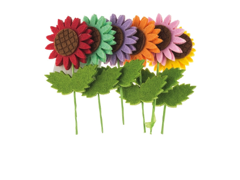 Naklejki z filcu FVC06 kwiatki Brewis